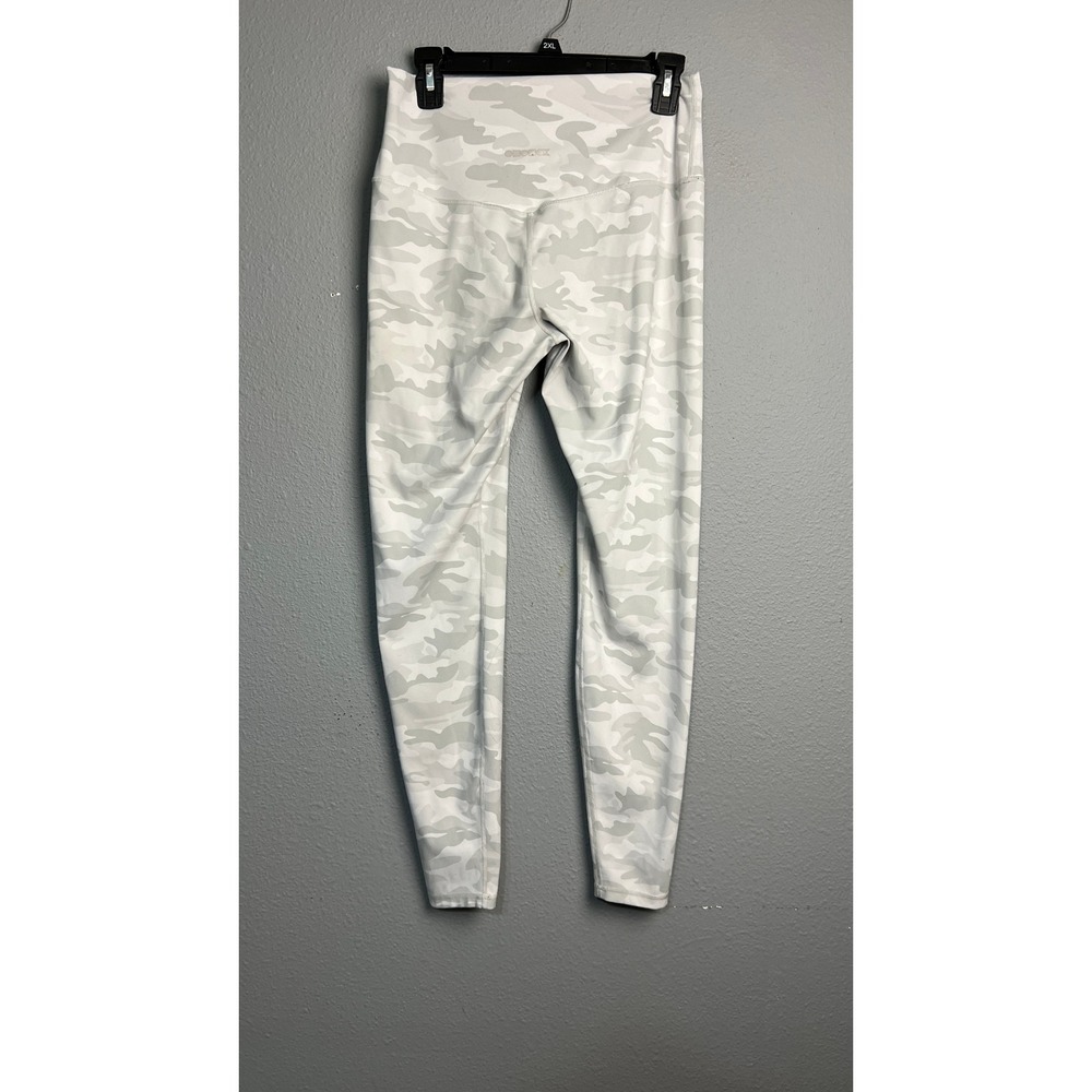 Ododos Womens High Waisted Camo Leggings White Grey Camouflage Yoga‎ Pants Large